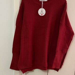 Rust Ribbed Sweater ptp 22”. XL
